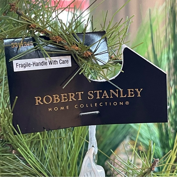 Nwt Robert Stanley Glass Christmas Ornament Black White Finial - Picture 9 of 10